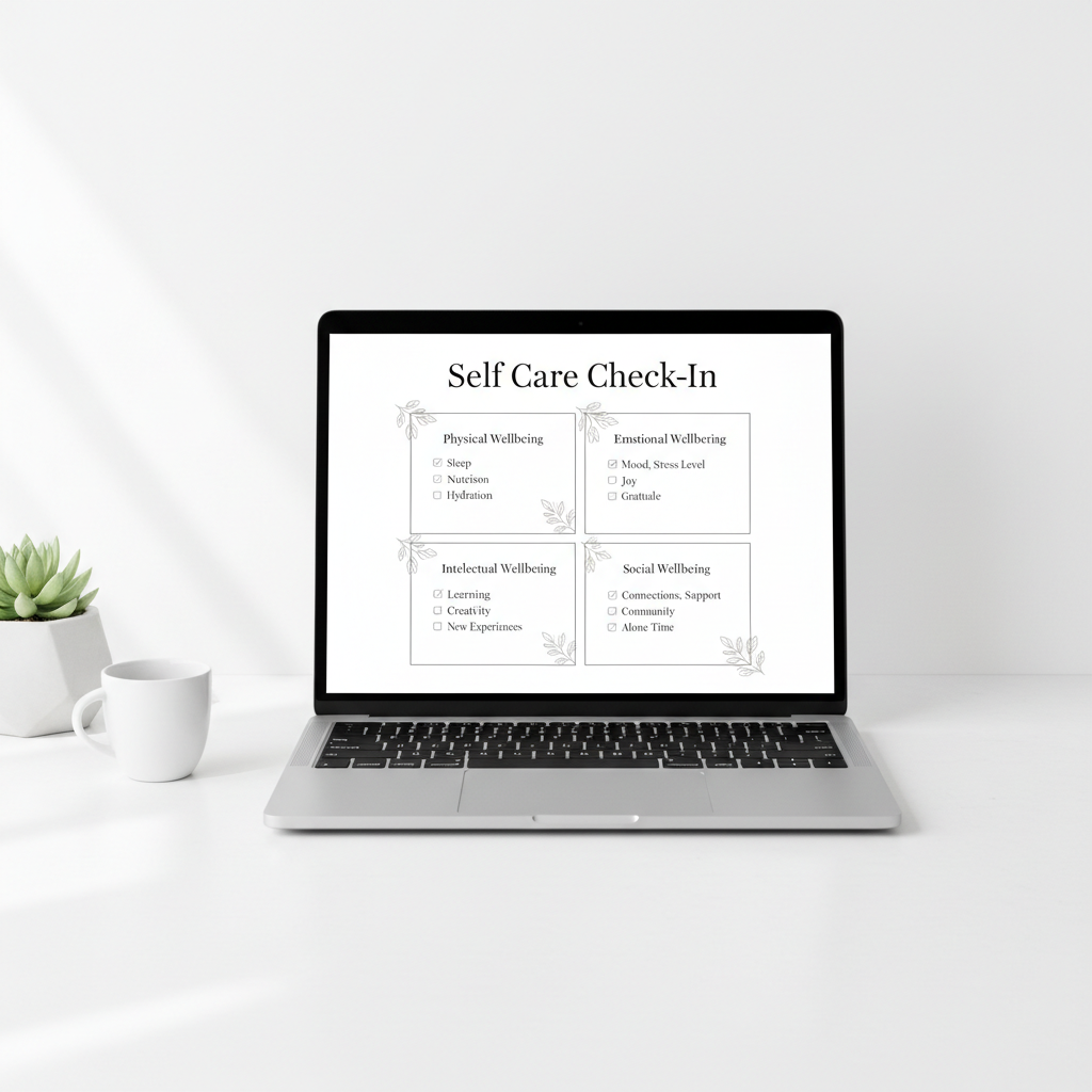 Self Care Printable mockup