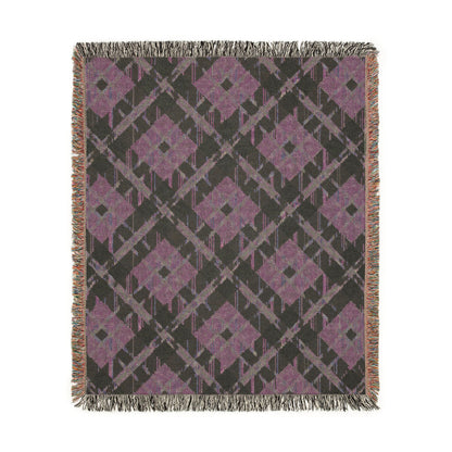 Pastel Green Plaid Woven Blanket
