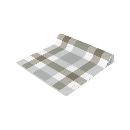 Cottage Gingham Table Runner - Sage Green for Dining, Holiday & Everyday