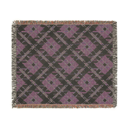 Pastel Green Plaid Woven Blanket