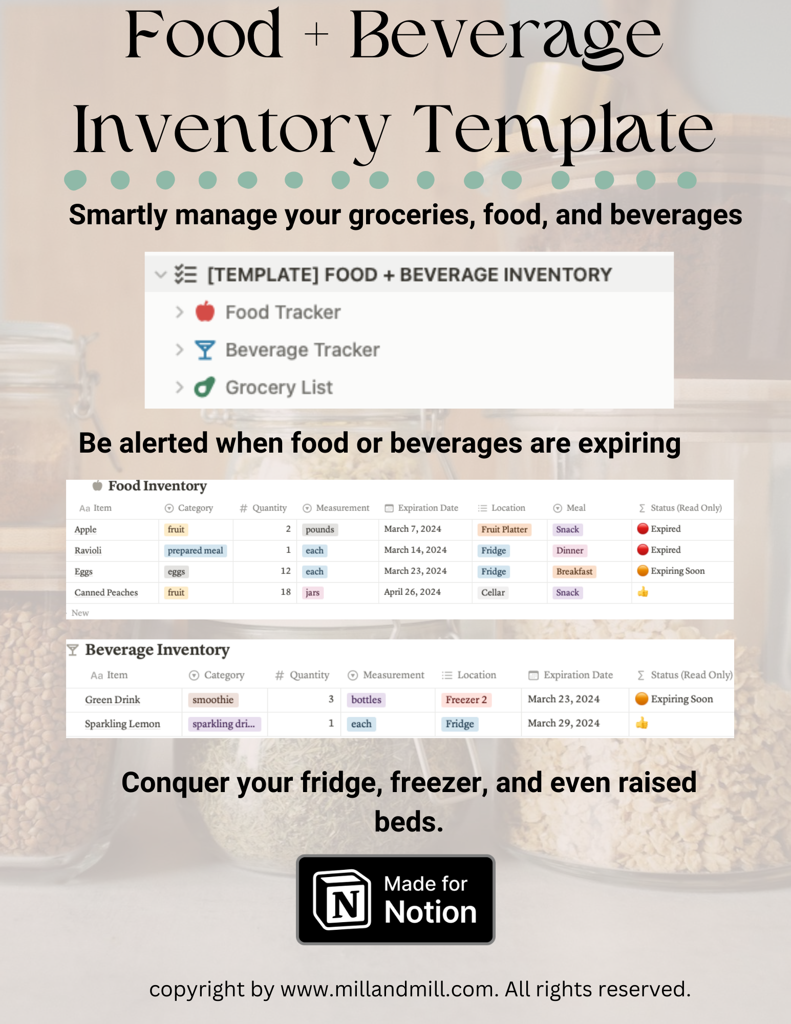 Food Inventory – Mill and Mix