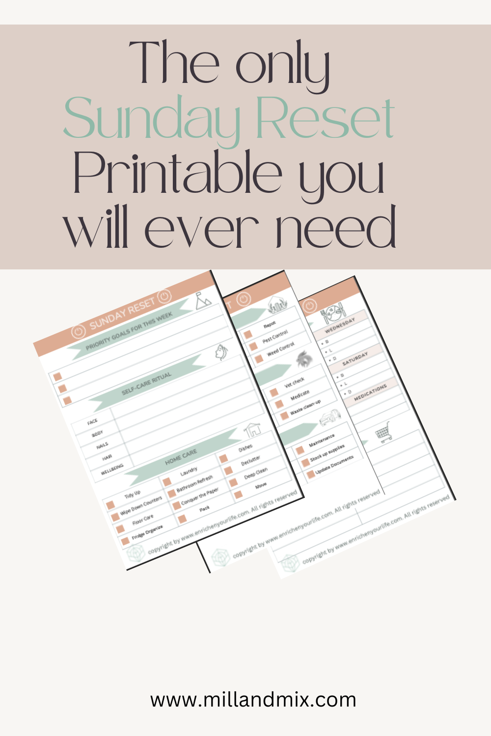 Sunday Reset Printable